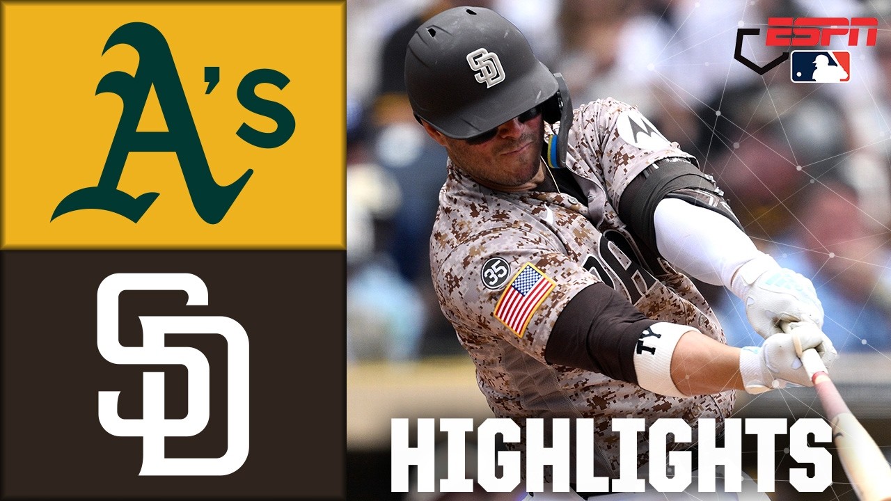Athletics против San Diego Padres | Лучшие моменты матча | ESPN MLB
