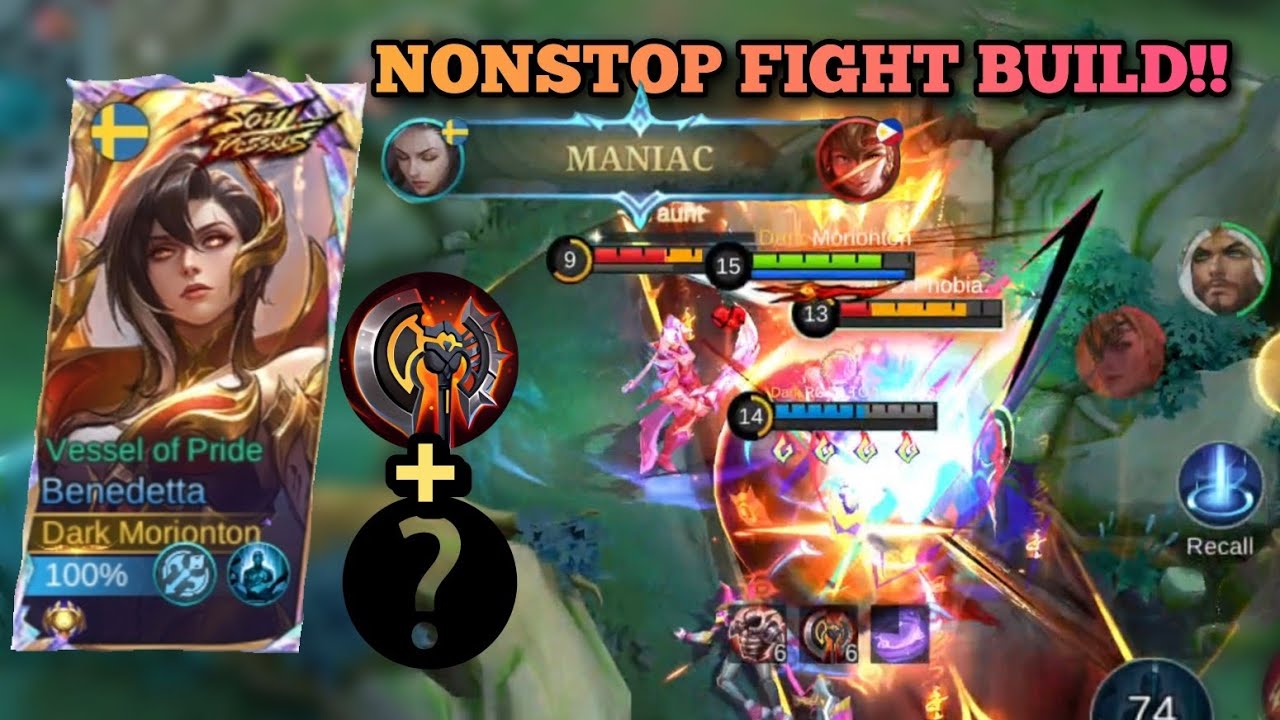 Brawl Build Bene‼️ Benedetta Vs Yin Gameplay‼️ Emblem | Build | Guide #mobilelegends #benedetta 