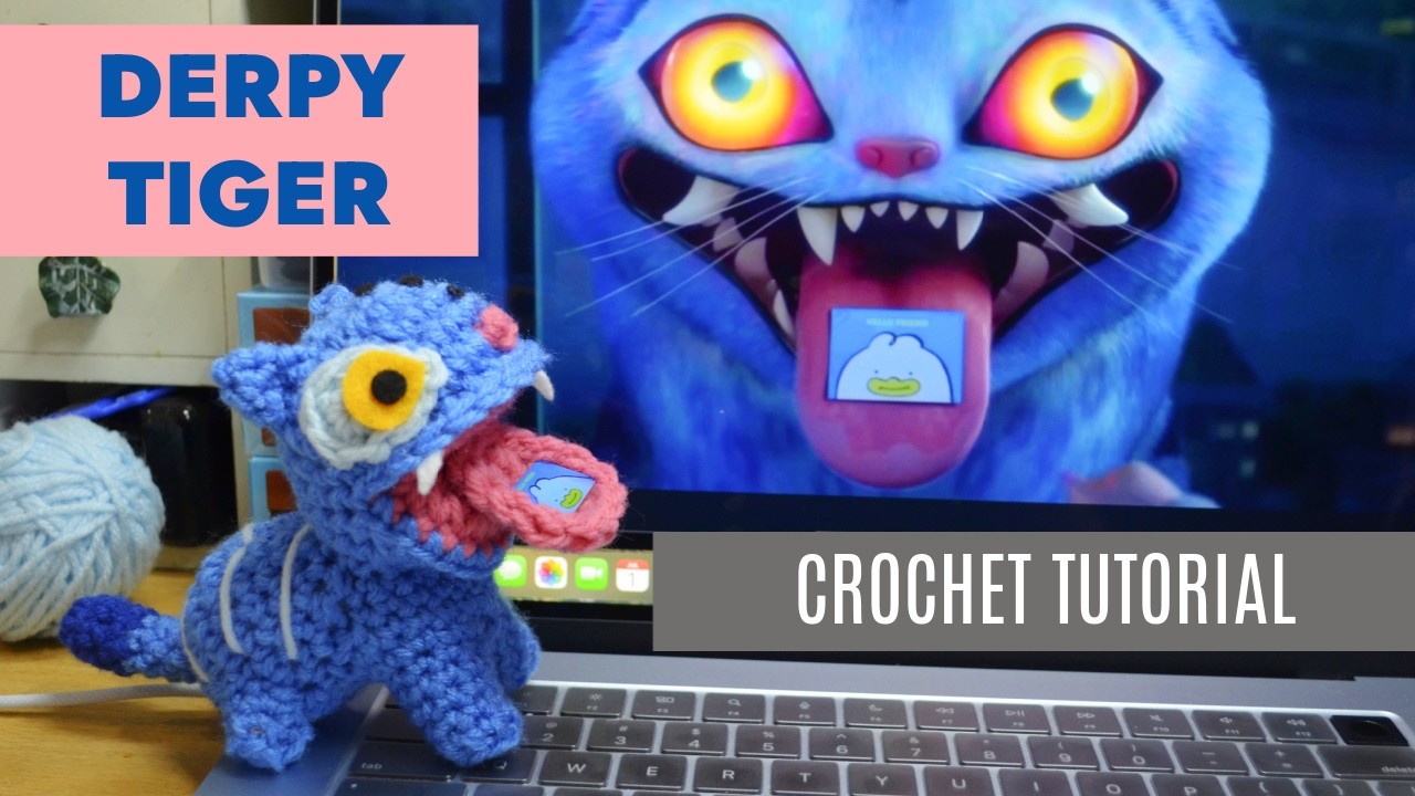 Crochet DERPY TIGER | Kpop Demon Hunters | Open Mouth Amigurumi
