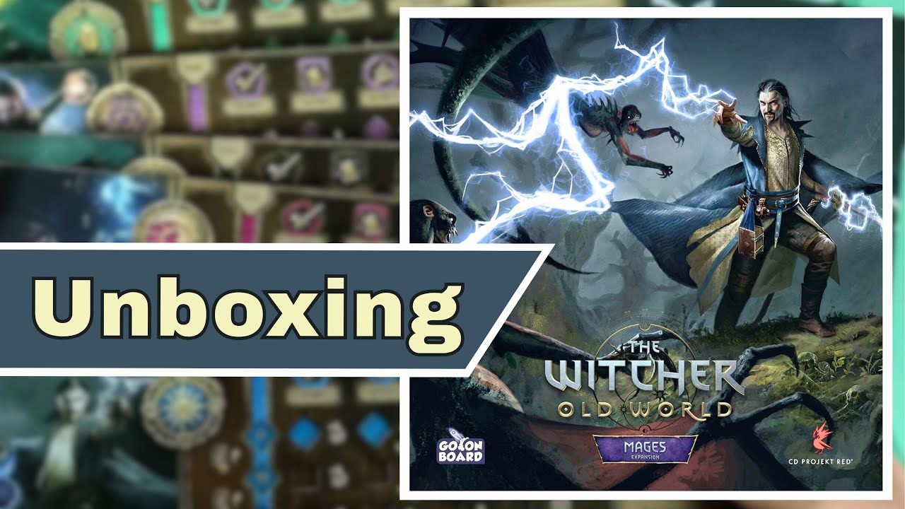 The Witcher Old World Mages Expansion Unboxing & Component Overview (New Playable Characters)