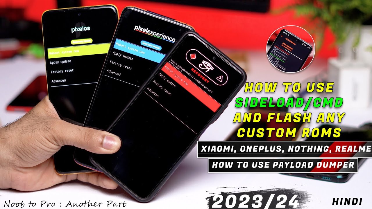 How to Create Recovery and Flash any AOSP ROM All Android Phone | How to use ADB Sideload Method