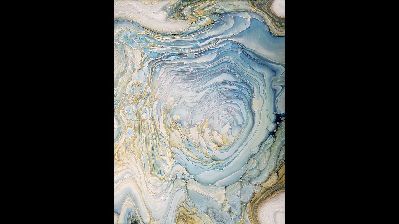 (248) HEAVENLY Acrylic Tree Ring Pour Liquitex Pouring Medium Recipe  with Sandra Lett 121318