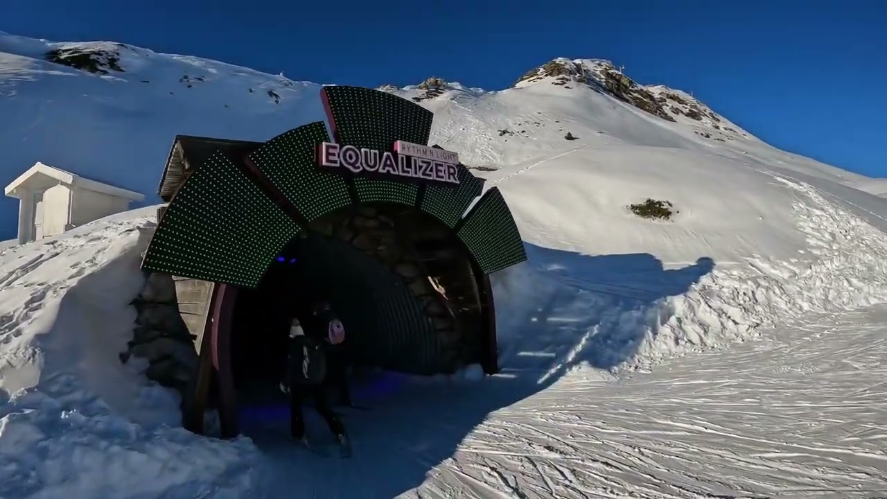 Tunnel - Piste bleue - La Plagne - Janvier 2022 - GoPro10 HD