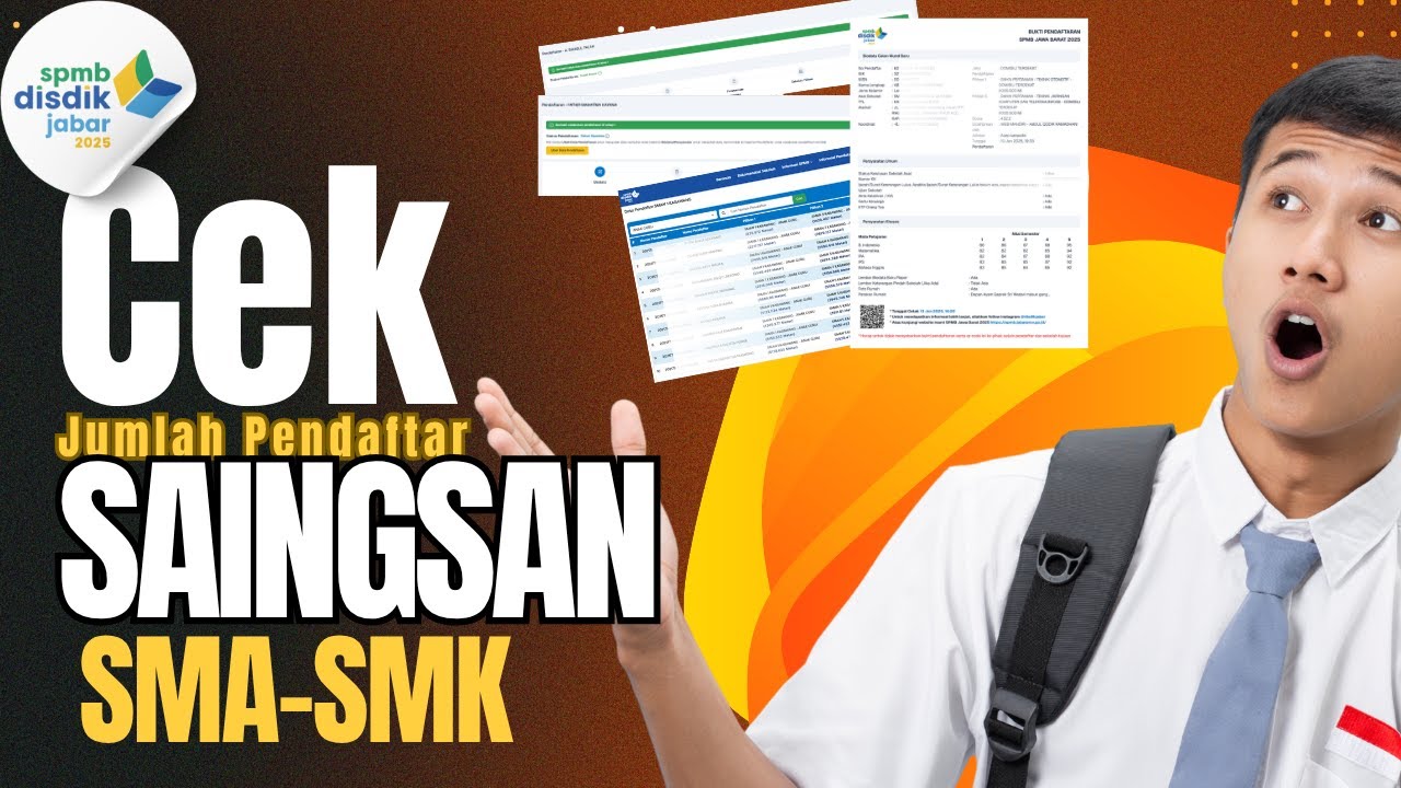 SPMB JABAR 2025 | CAK DATA JUMLAH PENDAFTAR SAINGAN JENJANG SMA & SMK