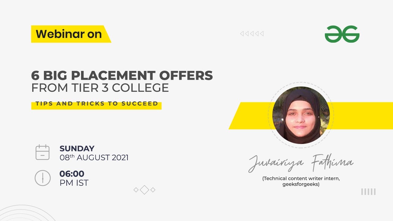 6 Big Placement Offers from Tier 3 College | Tips and Tricks to Succeed