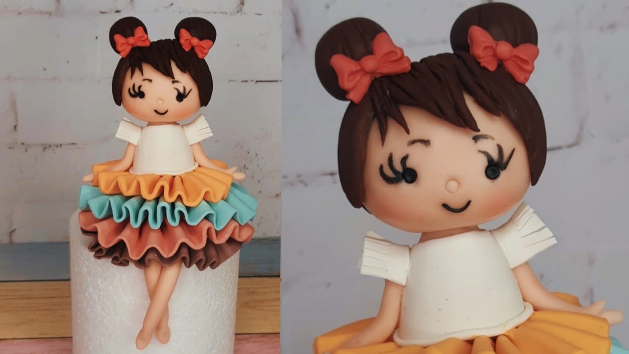 How to Make Doll Hair with Fondant | Easy Cake Decorating Tutorial2 / Fondant Doll Hair Tutorial