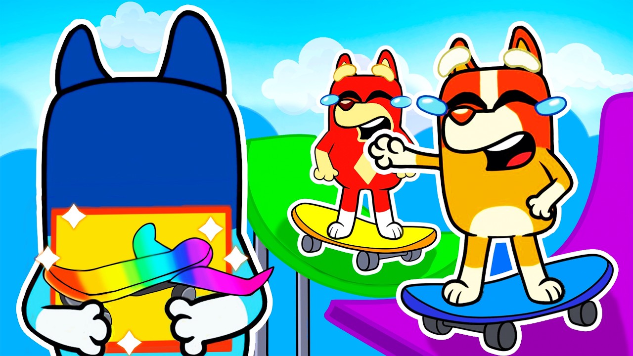 BLUEY Fait Semblant d'être un NOOB en SKATEBOARD pour TROLL BINGO sur Roblox !