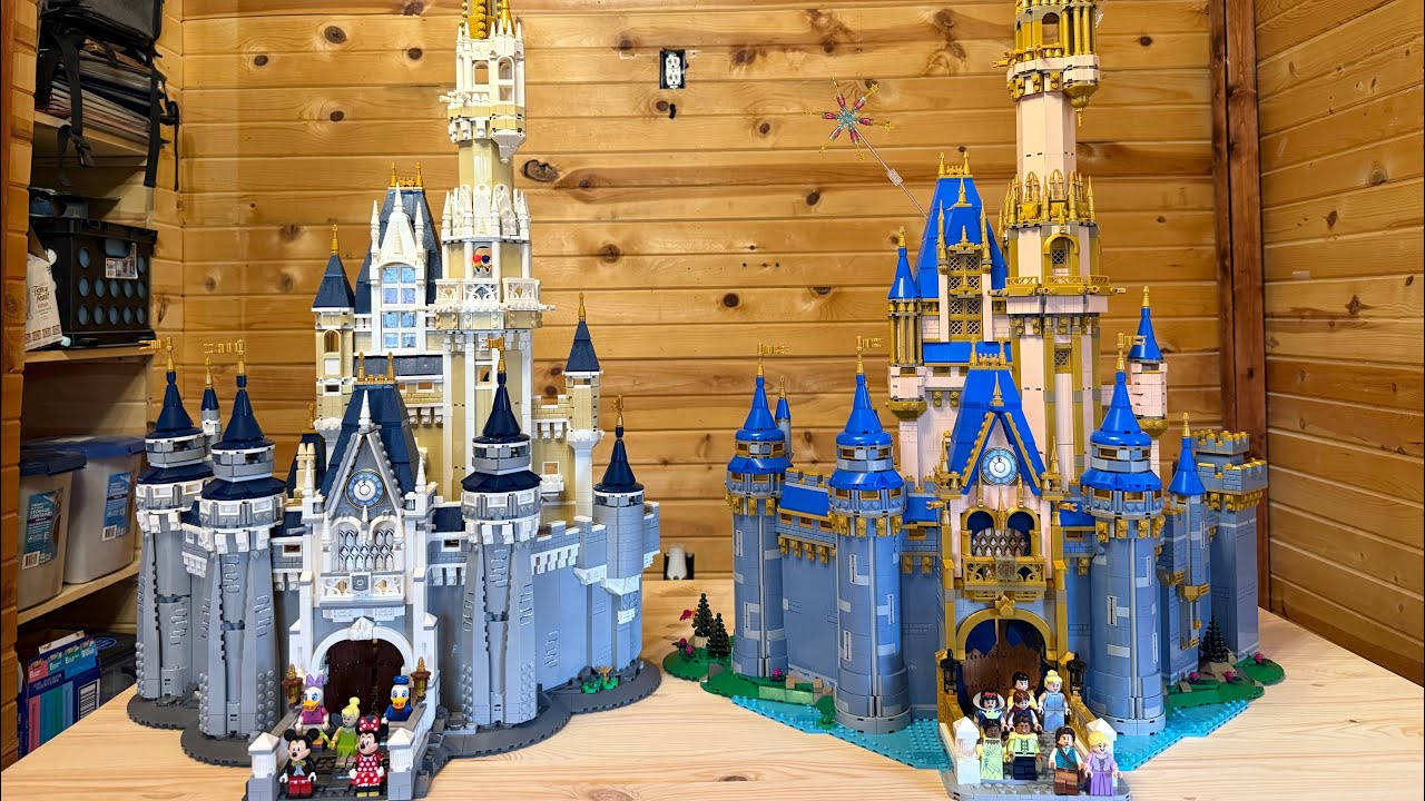 Building Both Lego Disney Castles(71040 & 43222) side by side