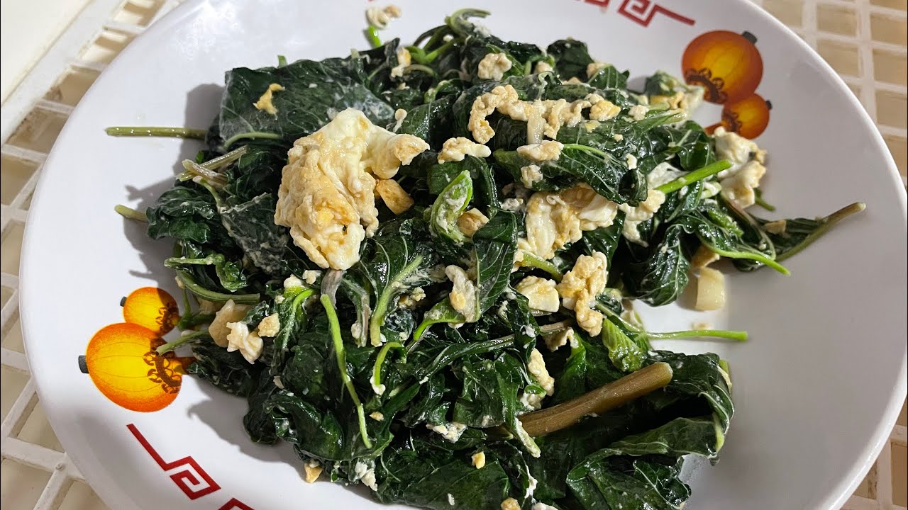 ผักโขมผัดแบบนี้ง่ายอร่อย #ผักโขมผัดไข่ 