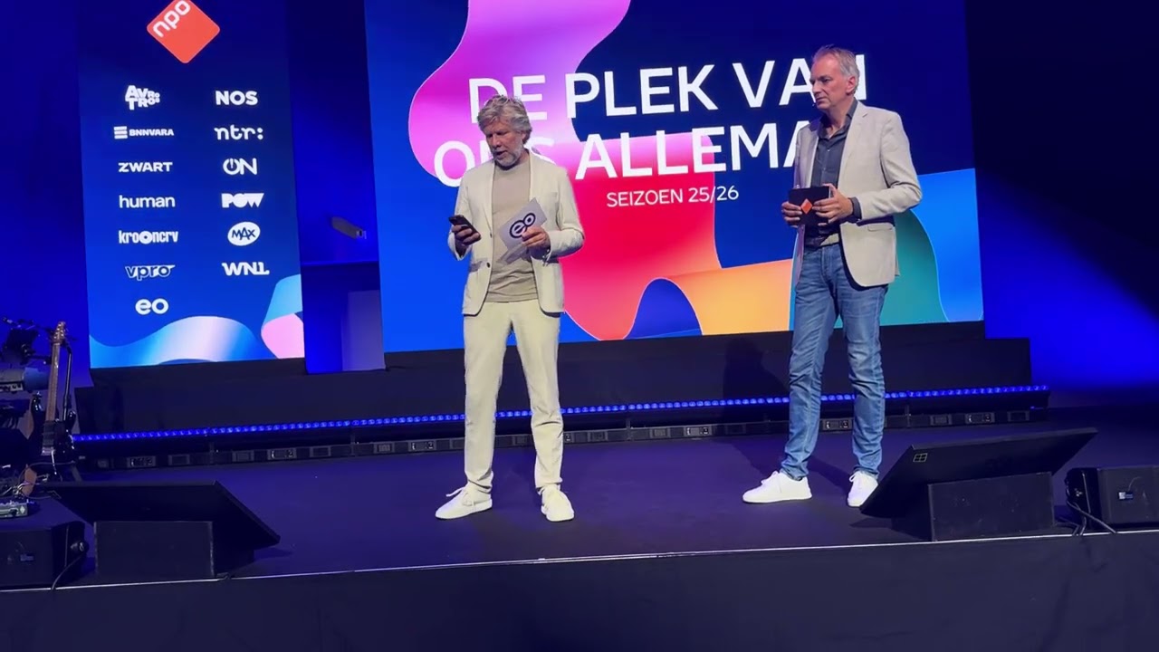 Arjan Lock (bestuursvoorzitter EO en voorzitter College van Omroepen) bij NPO Seizoenspresentatie