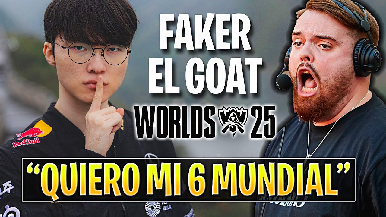 FAKER MEJORES MOMENTOS CASTEADO POR IBAI! 😱FAKER QUIERE SU 6&ordm; MUNDIAL!🔥 T1 FAKER LOL WORLDS 2025