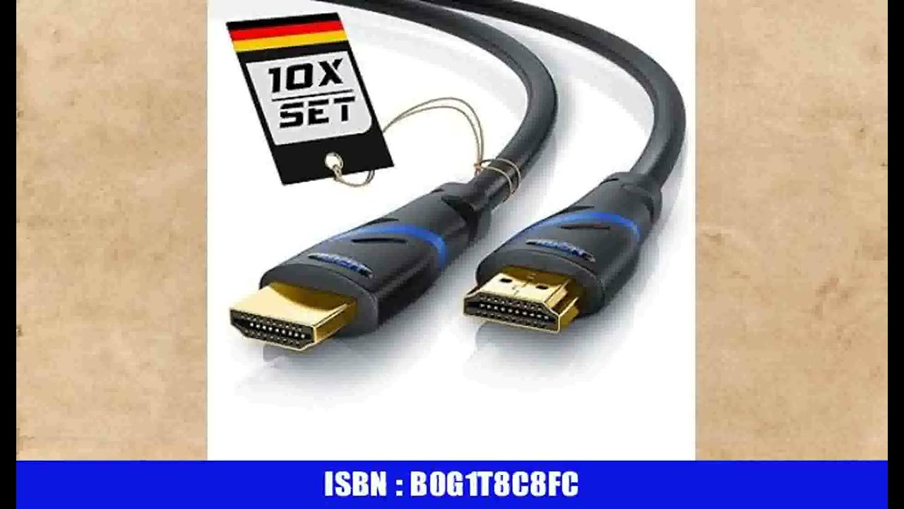 CSL - 10m 10er-Pack 4k HDMI Kabel 2.0b - zertifiziertes Kabel 4k@60Hz - UHD - High Speed Ethernet