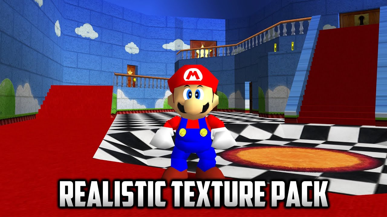 ⭐ Super Mario 64 PC Port - Realistic Texture Pack