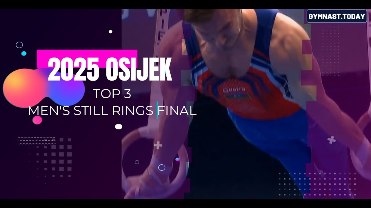 Top 3 in Men's Still Rings Final - 2025 Osijek Gymnastics Apparatus World Cup
