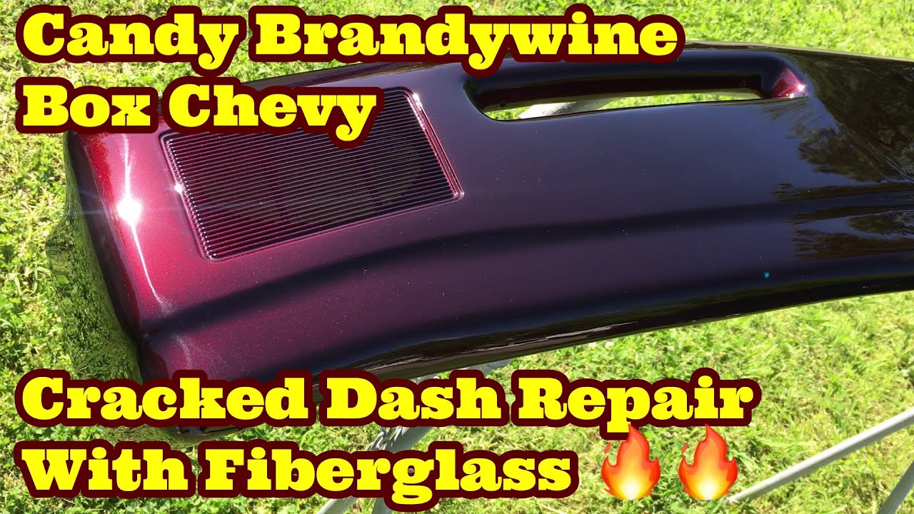 Cracked Dashboard Fiberglass Repair Painted Candy Brandywine BOX CHEVY CAPRICE HOW TO RESTORE DASH