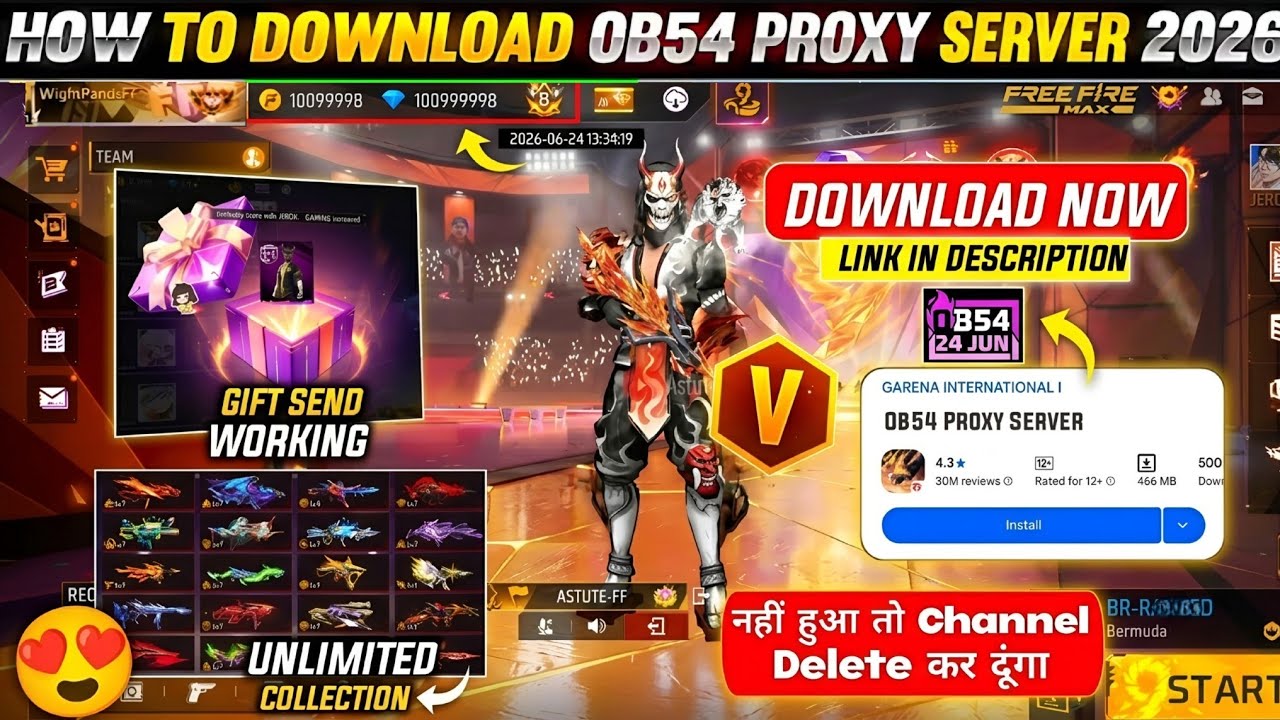 HOW TO DOWNLOAD PROXY SERVER IN FREE FIRE, HOW TO USE PROXY SERVER IN FREE FIRE, VIP PROXY SERVER FF