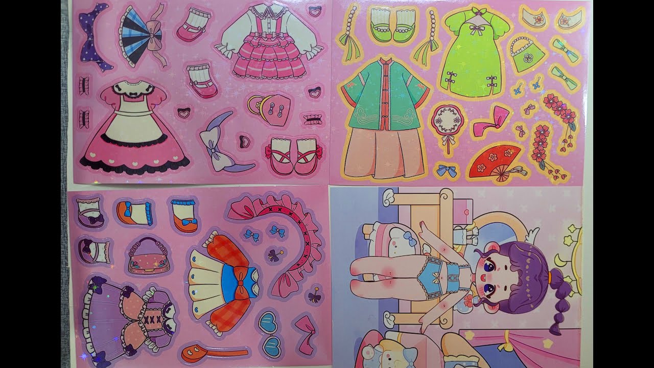 ✨paper diy Dress-Up Sticker Book Quiet Book 👗 #diy #art #handmade #paperdiy #dressup