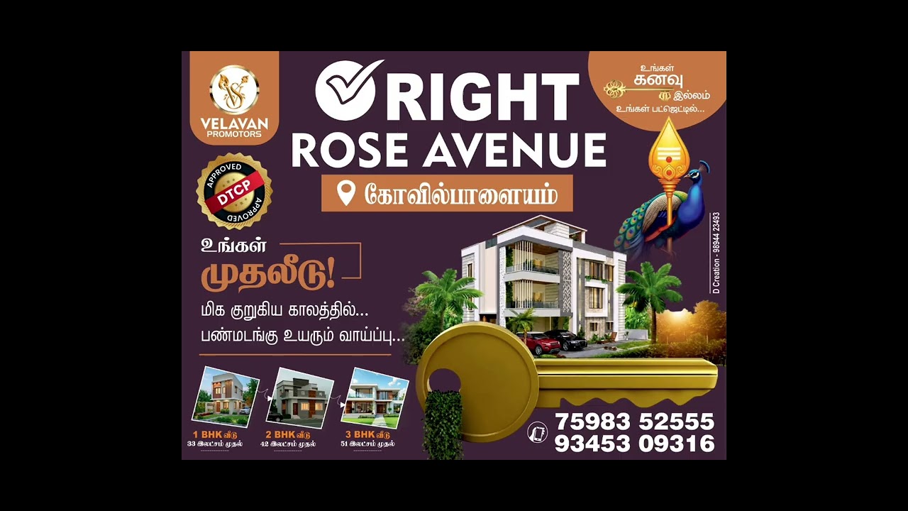 Right Rose Avenue | Premium Residential Plots in Kovilpalayam | Sri Maha Properties
