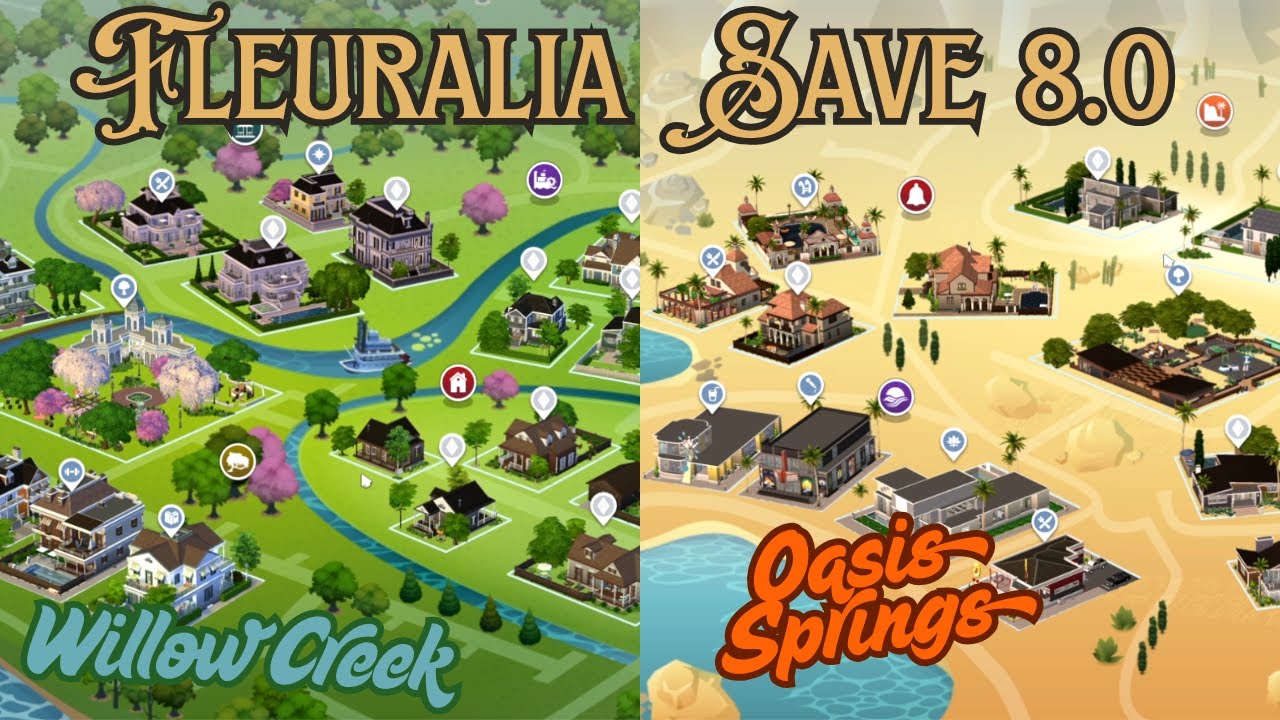 My FAVOURITE Save File for The Sims 4 in 2025 - Fleuralia Save 8.0 Willow Creek & Oasis Springs