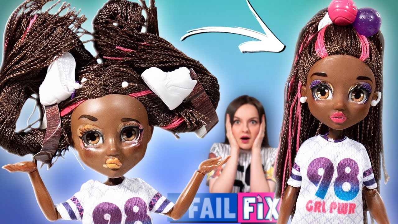 ПРИШЛОСЬ МЫТЬ! Преображение темнокожей куклы Fail Fix @Dance.Stylz, обзор и распаковка