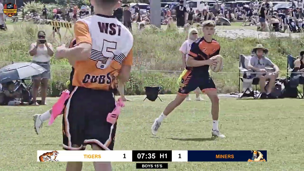 Oztag Junior Nationals 2025 -  15 Boys Quarter Final - Tigers Vs Hunter Miners