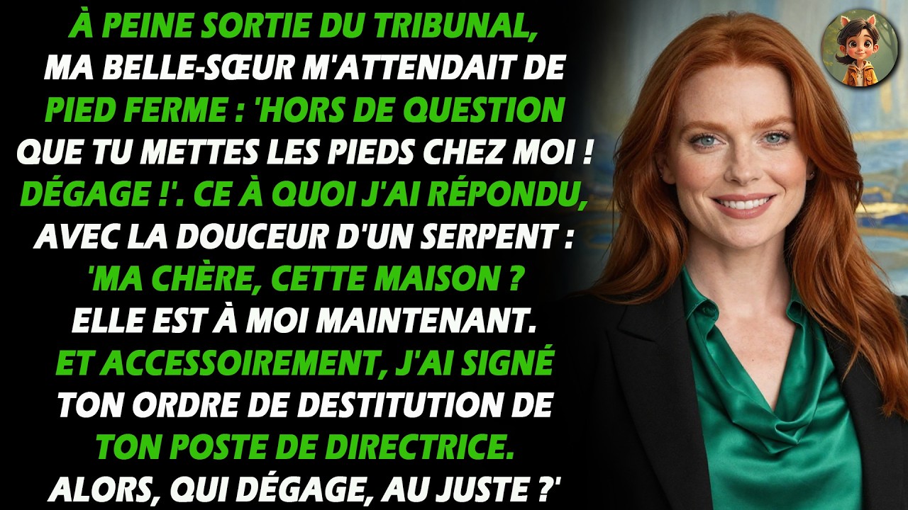 Juste après être sorti du tribunal, ma belle-sœur m’a barré le passage : « Tu n’as pas le droit...