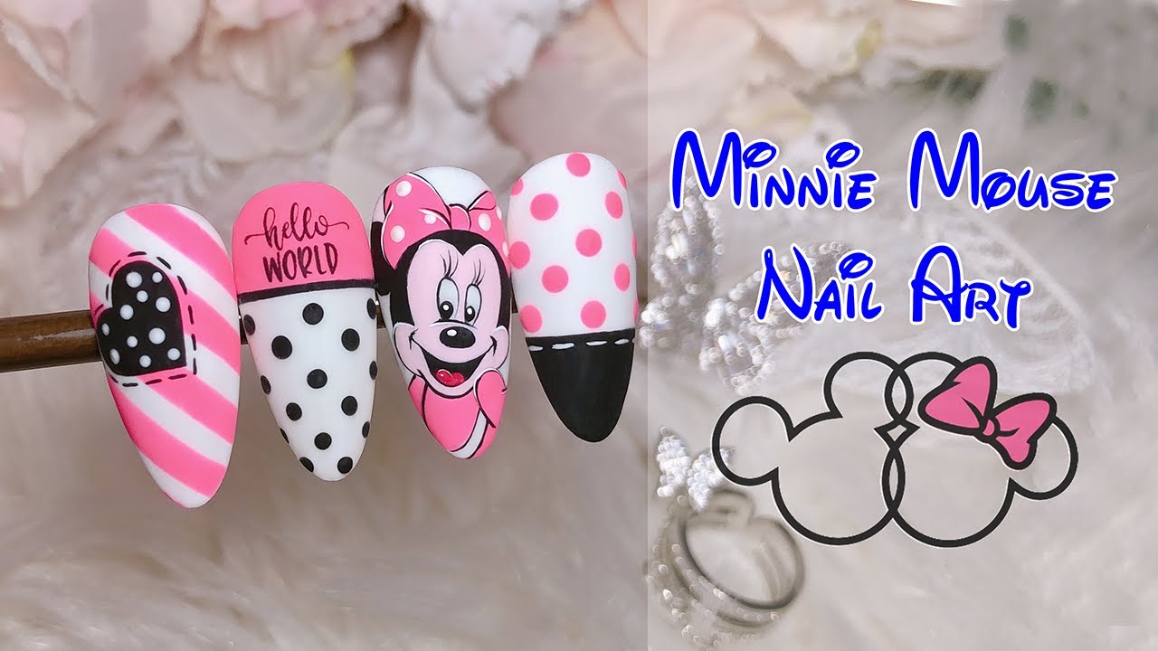 Vẽ Mickey , Minnie Nail đơn giản - ANALIA Nails