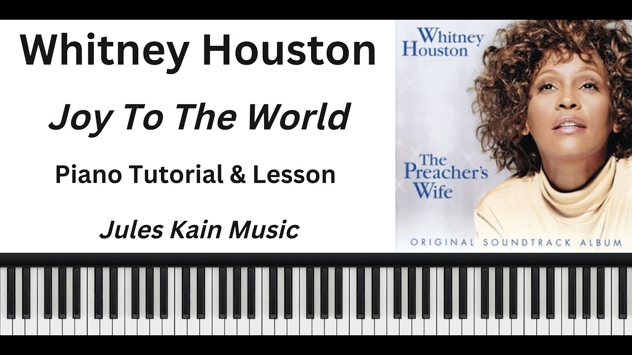 Whitney Houston - Joy To The World - Piano Tutorial - Gospel Christmas Song 