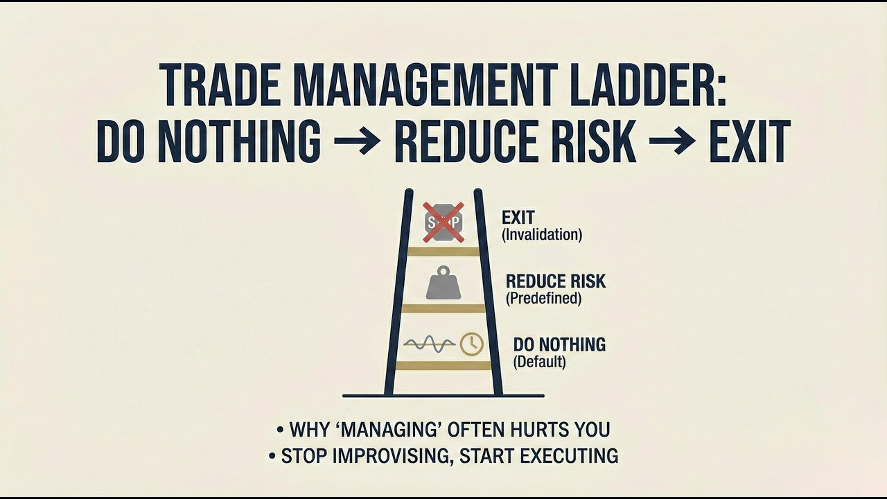 How to Exit a Trade Properly, The Trade Management Ladder: Do Nothing, Reduce Risk, Exit
