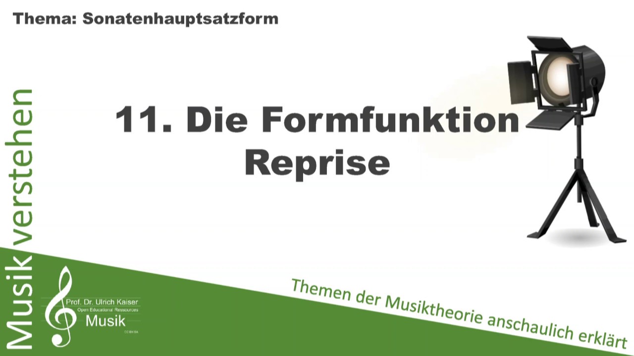 Sonatenhauptsatzform 11 Die Formfunktion Reprise