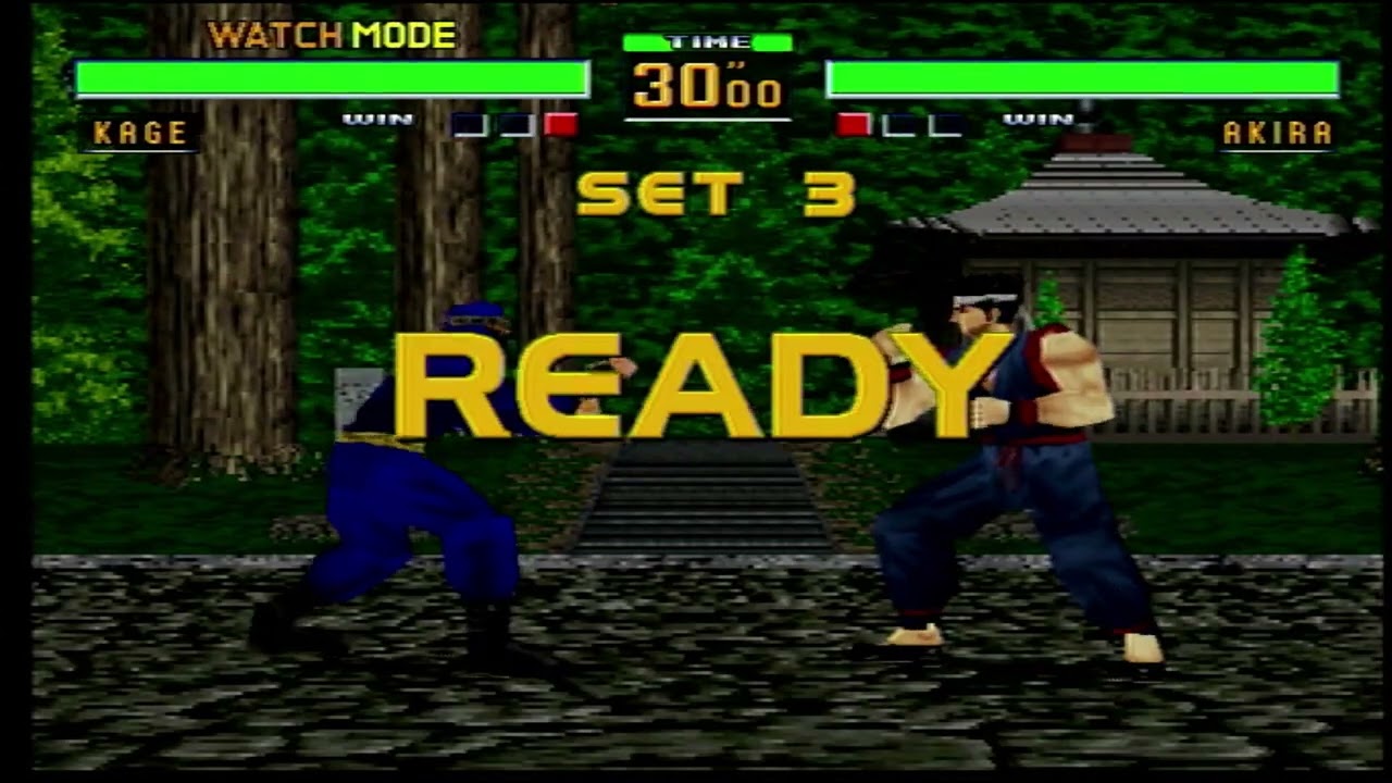 Virtua Fighter 2(Sega Saturn)-Kage vs Akira III