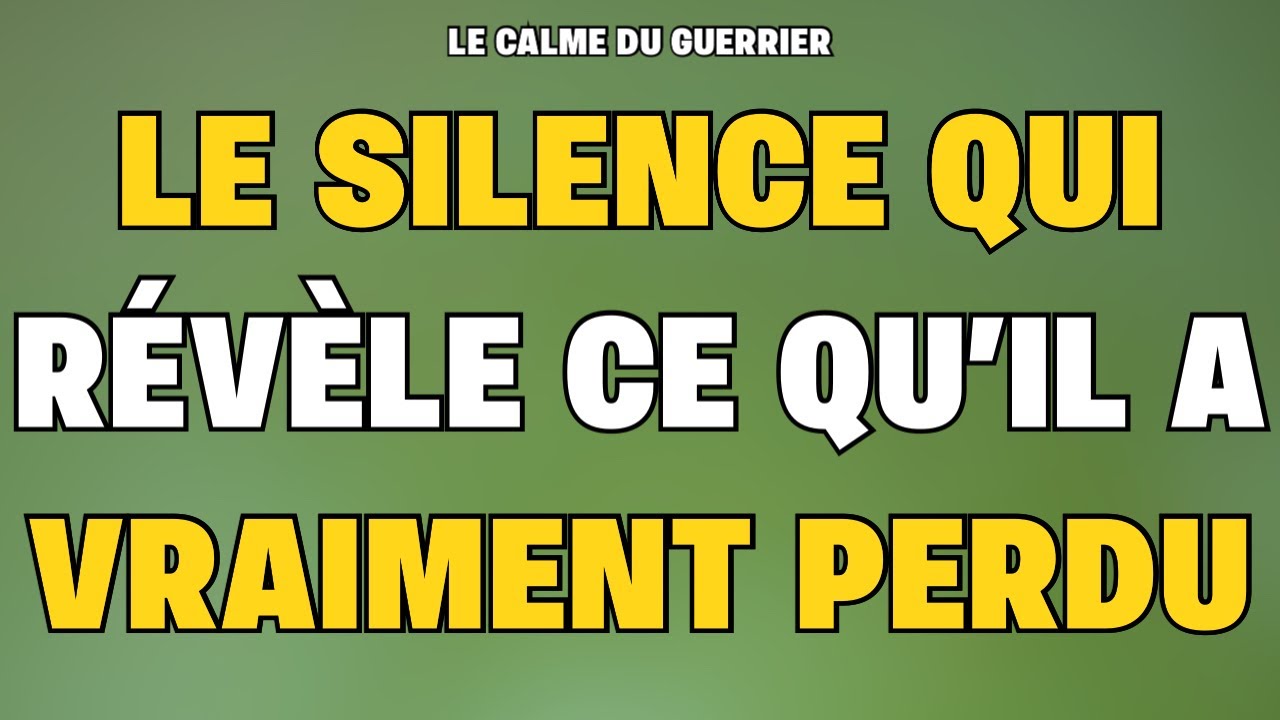 Le silence qui détruit l’ego et réveille le regret.