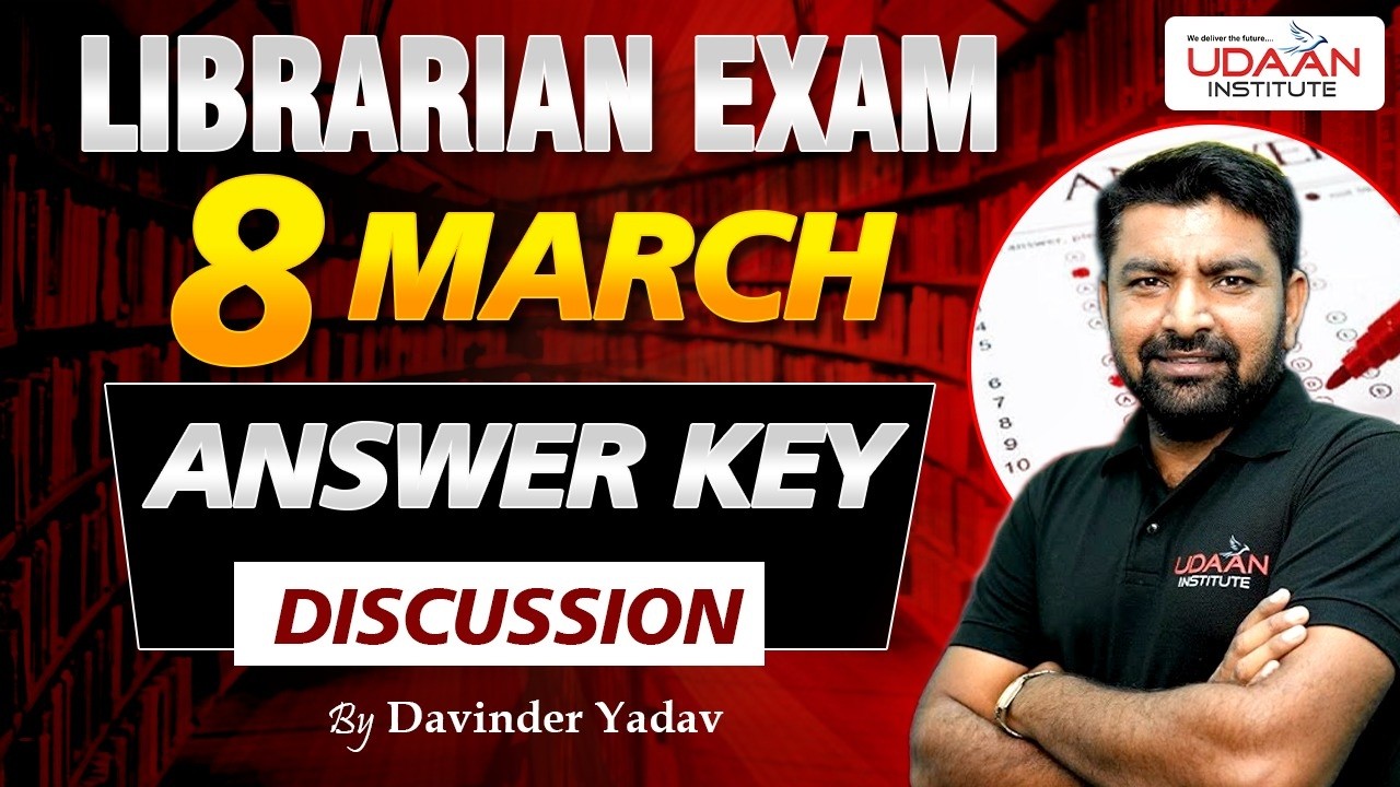 librarian exam answer key 8 march exam || punjab school librarian 2026 || by Davinder yadav