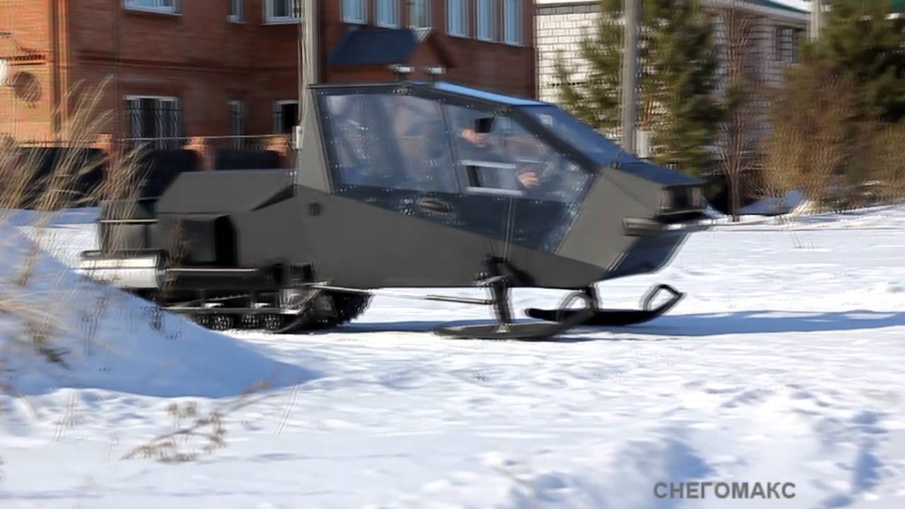 Снегоход с кабиной Cнегомакс