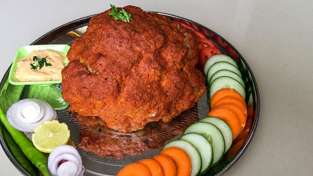 Baked Tandoori Cauliflower | Whole Cauliflower