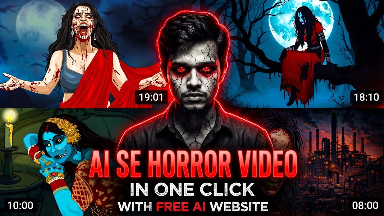 AI Video Kaise Banaye ? Make Viral Horror Crime Story Video With Free Ai  (Khooni Monday Style)