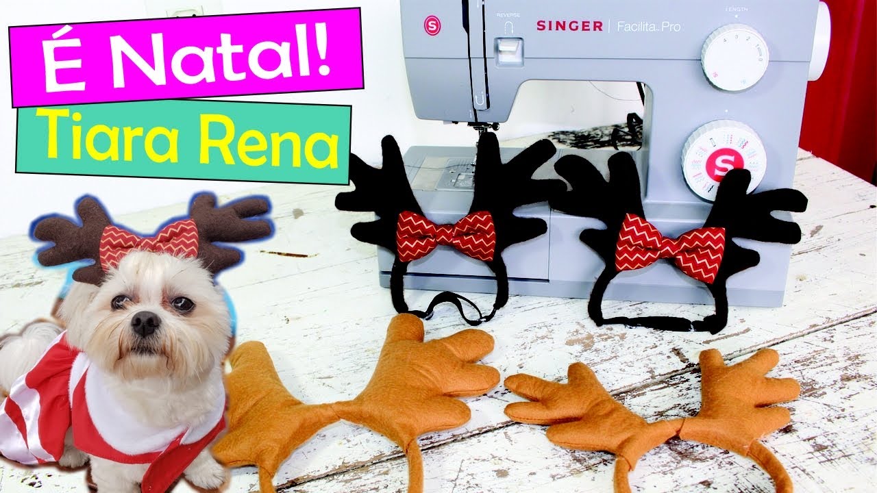 #23 Moda Pet: Tiara Rena - Especial de Natal
