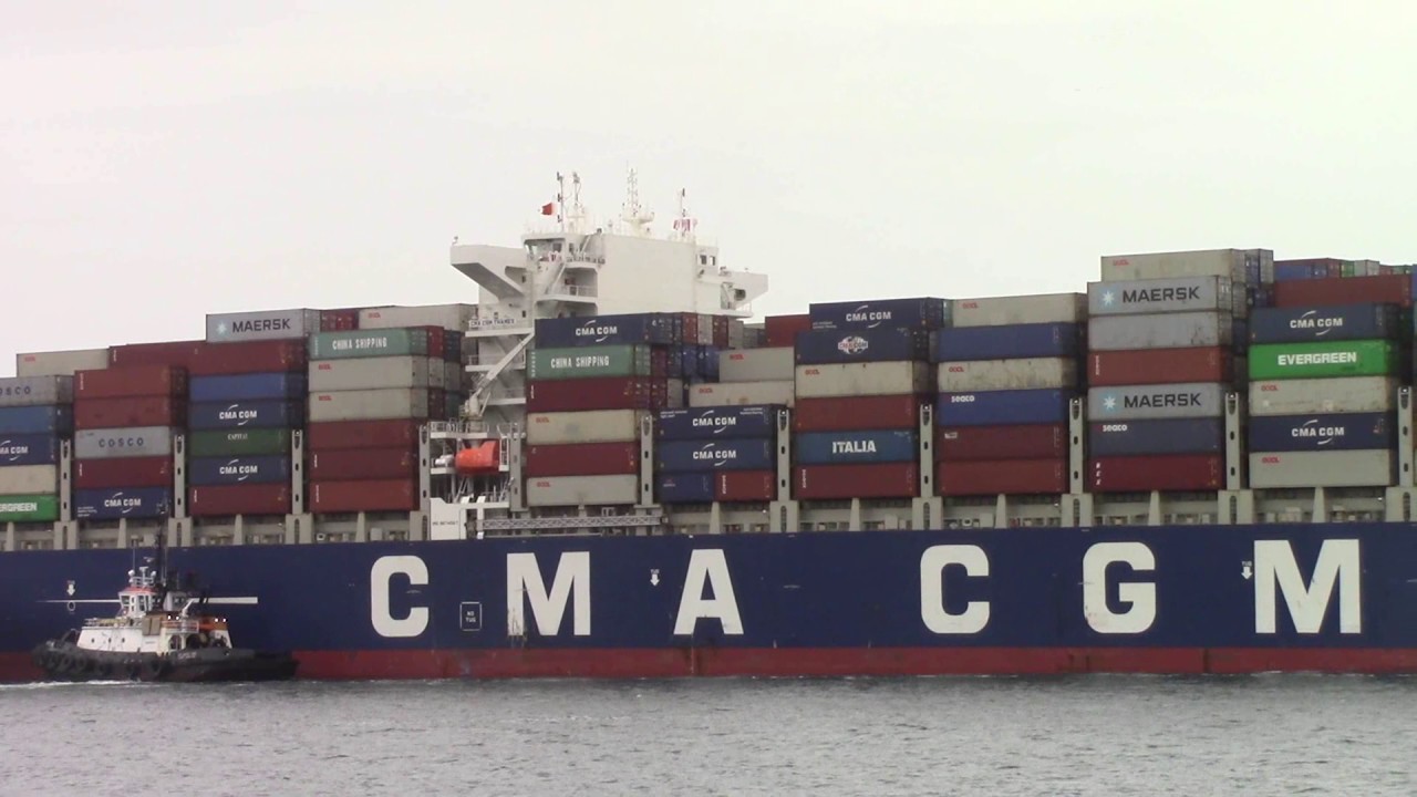 Container Ship CMA CGM THAMES Inbound into Halifax, NS, Canada (June 17, 2017)