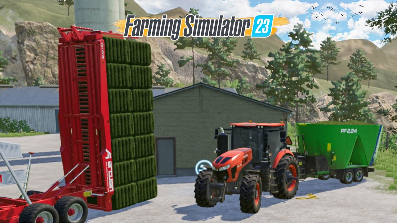 Selling Grass Bales At Selling Point In Fs23 | Farming Simulator 23 Gameplay | Timelapse 