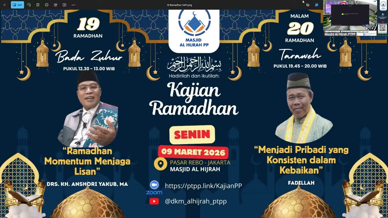 Ramadhan Momentum Menjaga Lisan Oleh Drs. KH. Anshori Yakub, MA.