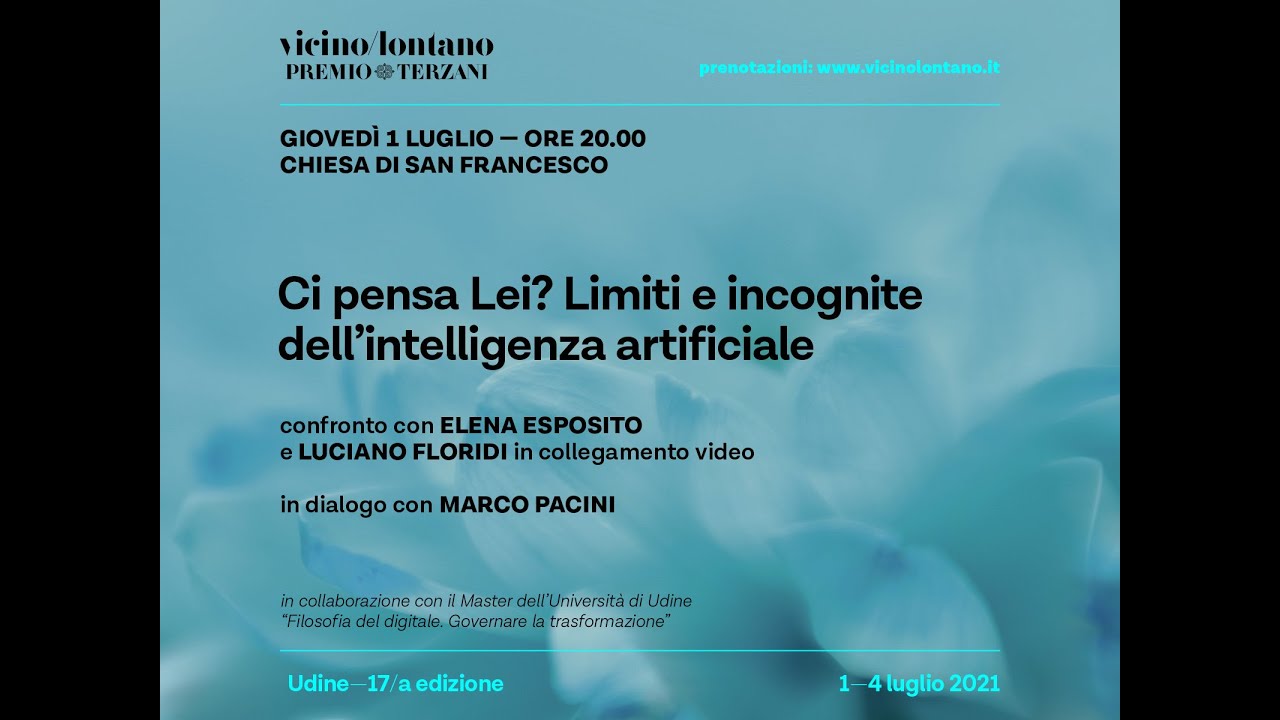 Ci pensa Lei? limiti e incognite dell'intelligenza artificiale - da VL2021