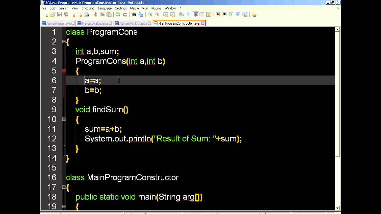 Java in Hindi (Constructor - Local Variable and Instance Variable having Same Name)