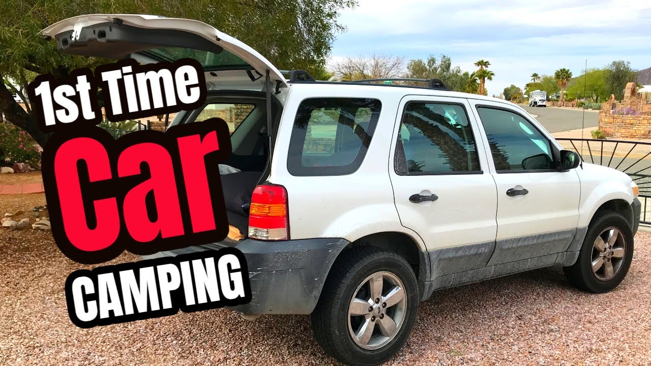 CAR CAMPING For The First Time & Converting My Ford Escape SUV