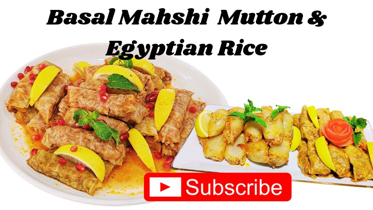 Basal Mahshi / Mutton & Egyptian Rice Stuffed / Onions With cabbage / Middle Eastern /Recipe