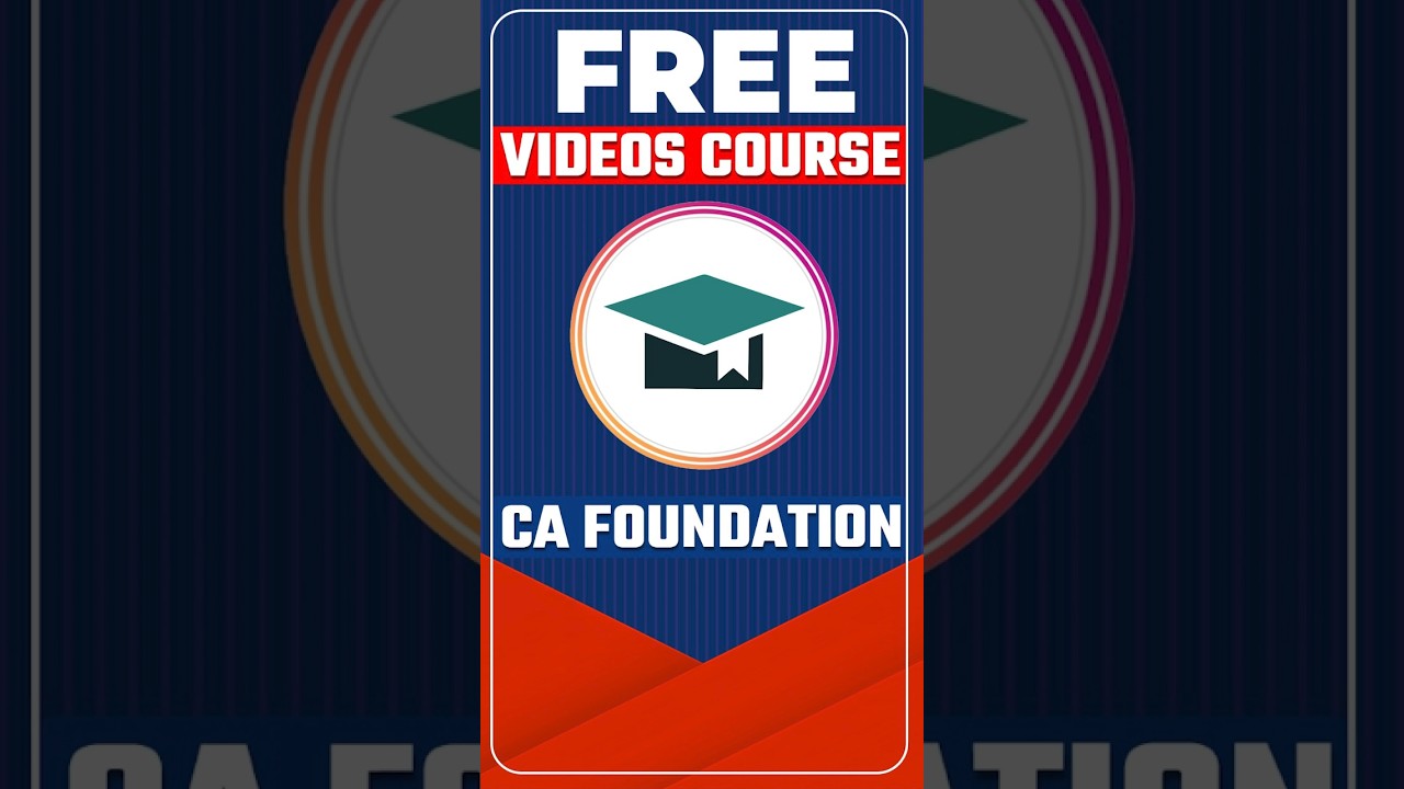 Free Video Course CA Foundation Students | How to Clear CA Foundation in First Attempt #shorts