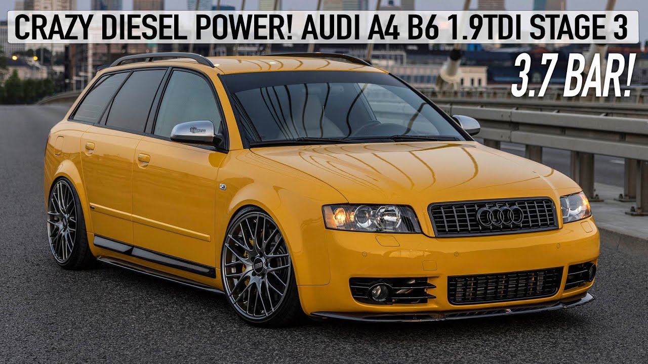 CRAZY DIESEL POWER! AUDI A4 B6 TDI AVANT STAGE 3 - 3.7 BAR BOOST AND DOUBLE THE ENGINE POWER