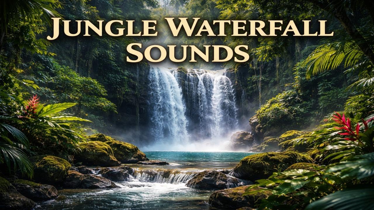 Jungle Waterfall Sounds | Relaxing Nature Ambience for Sleep & Relaxation