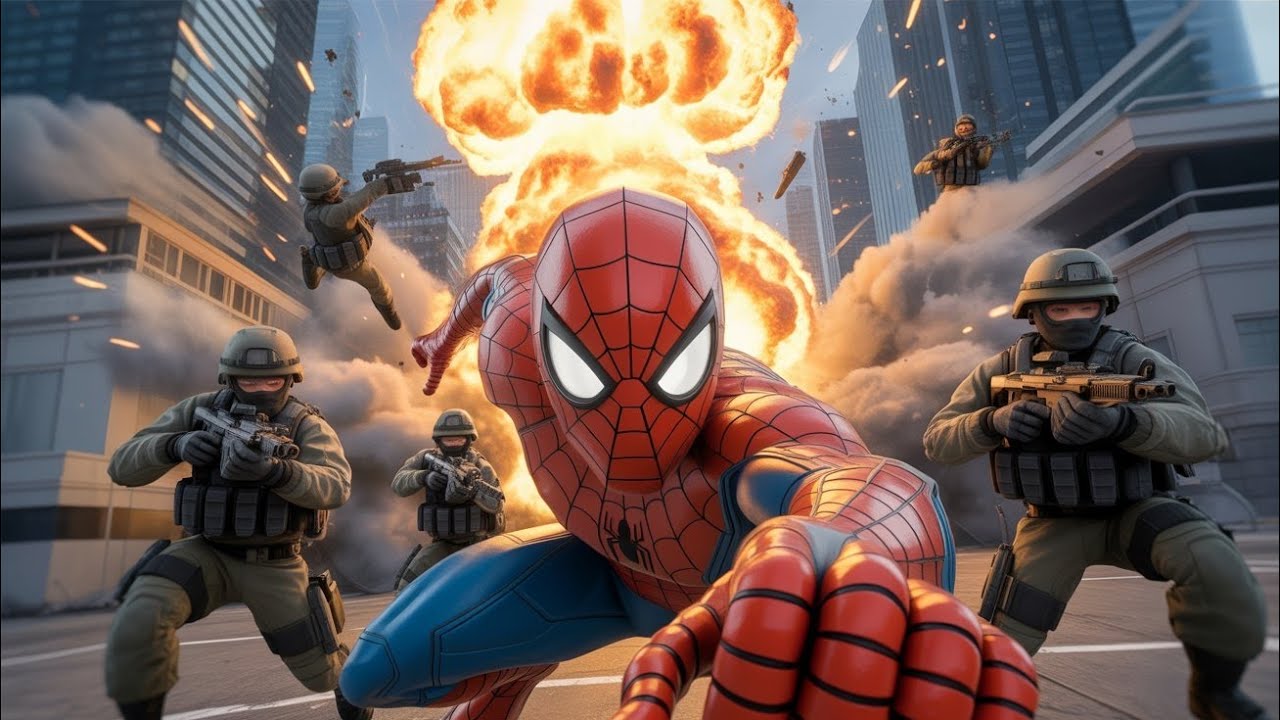 Spider-Man and U.S. Marines Stop Terror Plot Before City Explosion | Intense Heroic Rescue