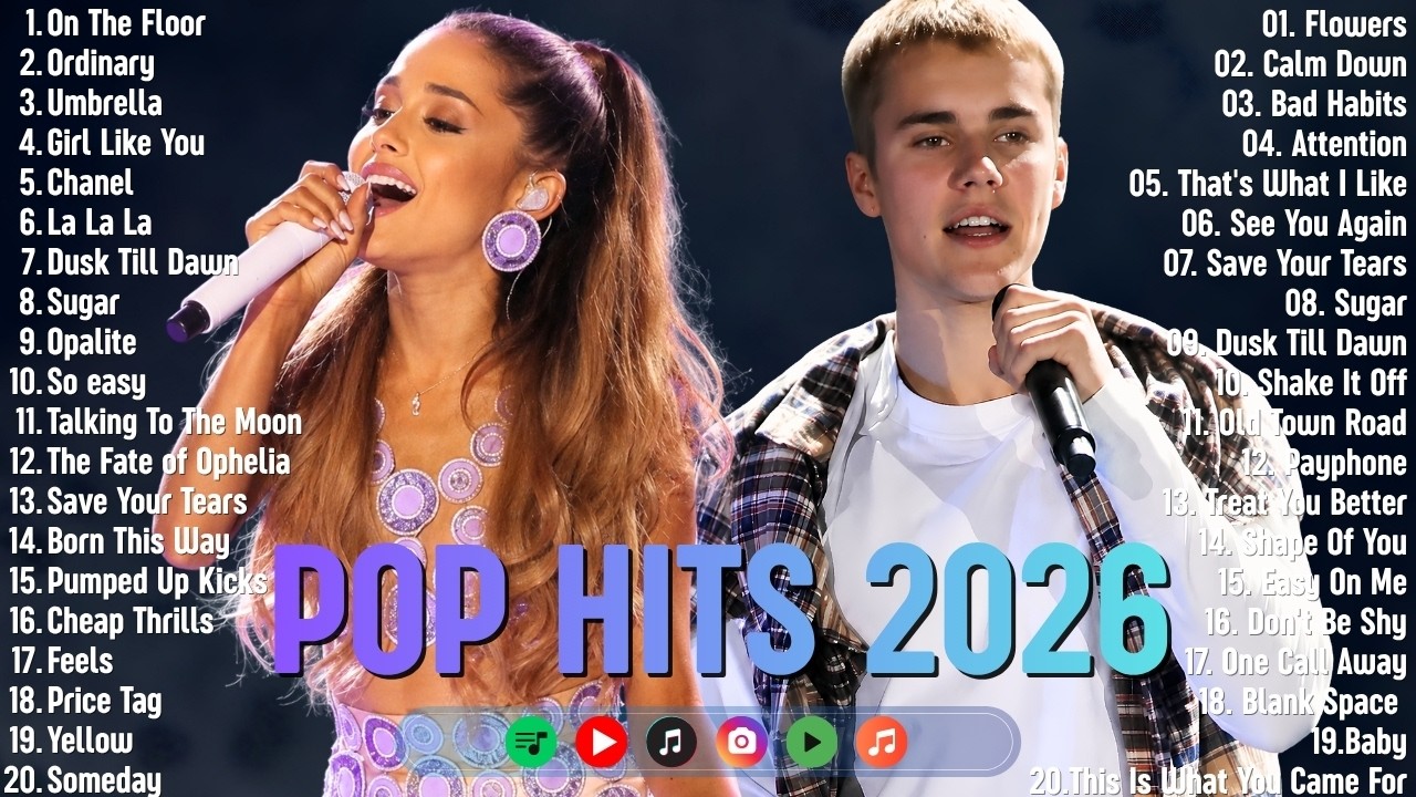 Trending Spotify 2026 🔥 Best Pop Songs &ndash; Justin Bieber, Taylor Swift, The Weeknd, Ariana Grande