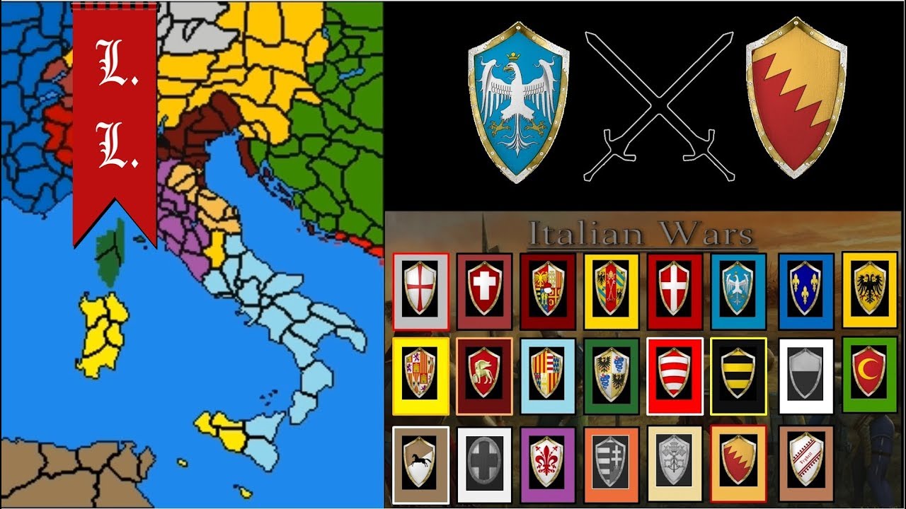 Italian Wars map timelapse - mod of Medieval II total war